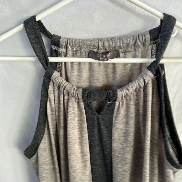 Racer back adjustable sharkbite swing hem dressy tank - Picture 2 of 5